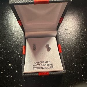 Sterling silver infinity studs